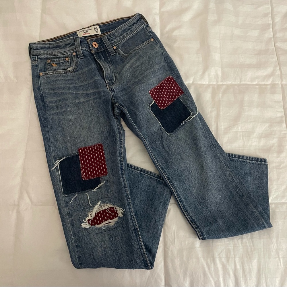 BOGO Abercrombie Straight Leg Patchwork Jeans